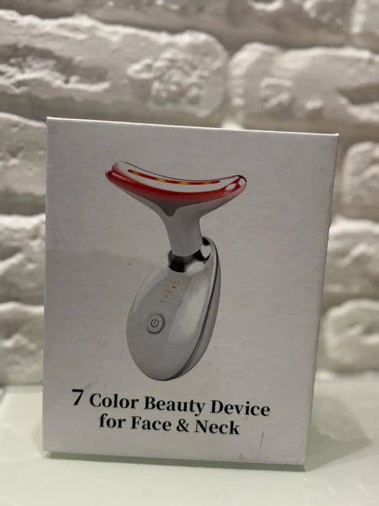 7-Color LED Face & Neck Massager — Skin Tightening & Anti-Aging Device