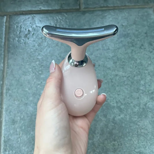 7-Color LED Face & Neck Massager — Skin Tightening & Anti-Aging Device
