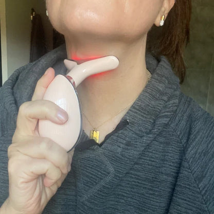 7-Color LED Face & Neck Massager — Skin Tightening & Anti-Aging Device