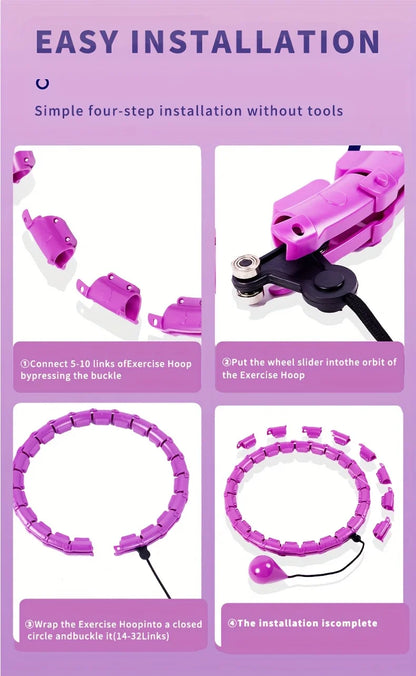 Smart Weighted Hula Hoop — Waist Trainer & Belly Massage Ring