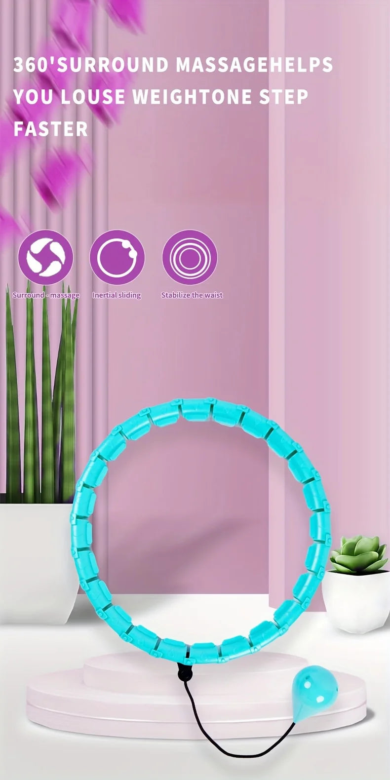 Smart Weighted Hula Hoop — Waist Trainer & Belly Massage Ring